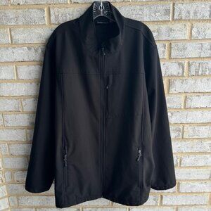 Swiss Tech Black Performance Full Zip Rain Jacket Men's Size 2XL.